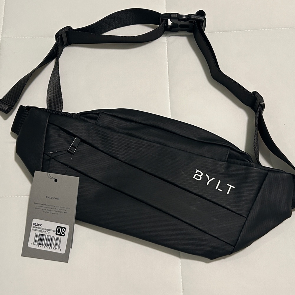 BYLT Basics Black Men's Belt Sling Bag